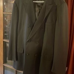 Men’s double breasted olive green 100% wool
